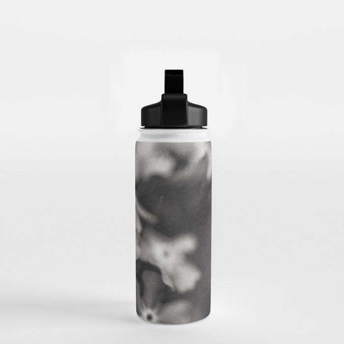 Black and White Botanical Flower Study 1 Water Bottle Gallery Image 2