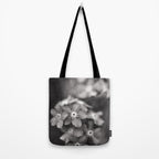 Black and White Botanical Flower Study 1 Tote Bag Gallery Image 2