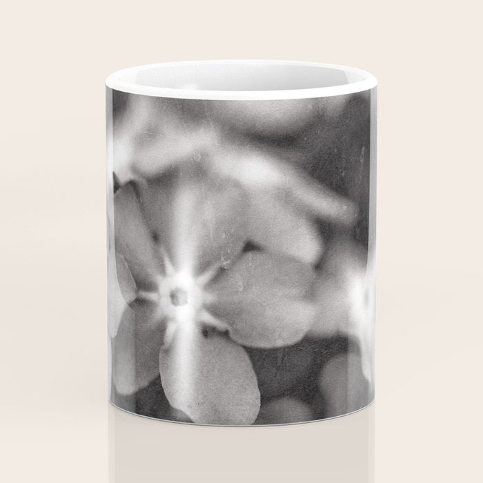Black and White Botanical Flower Study 1 Coffee Mug Gallery Image 4