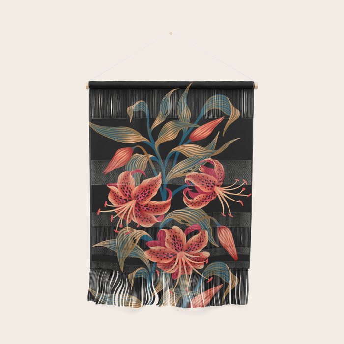 Tiger Lily - Orange Green Wall Hanging Gallery Image 1