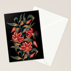 Tiger Lily - Orange Green Stationery Card Gallery Image 2