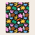 Colorful abstract organic shape doodle pattern Notebook Gallery Image 4