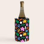 Colorful abstract organic shape doodle pattern Wine Chiller Gallery Image 1