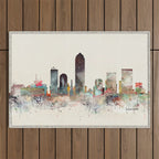indianapolis indiana skyline Outdoor Rug Gallery Image 1