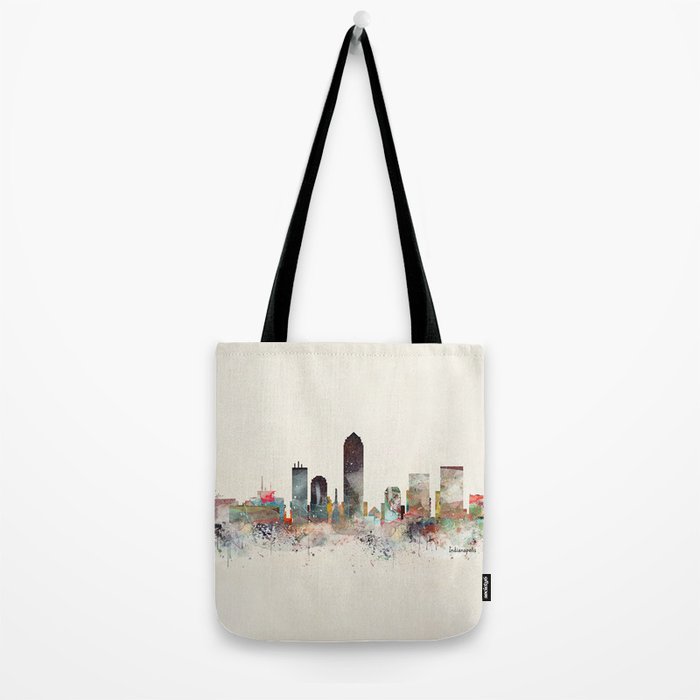 indianapolis indiana skyline Tote Bag Gallery Image 2