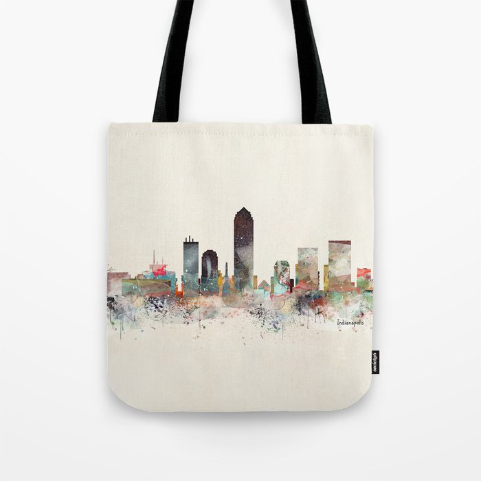 indianapolis indiana skyline Tote Bag Gallery Image 1