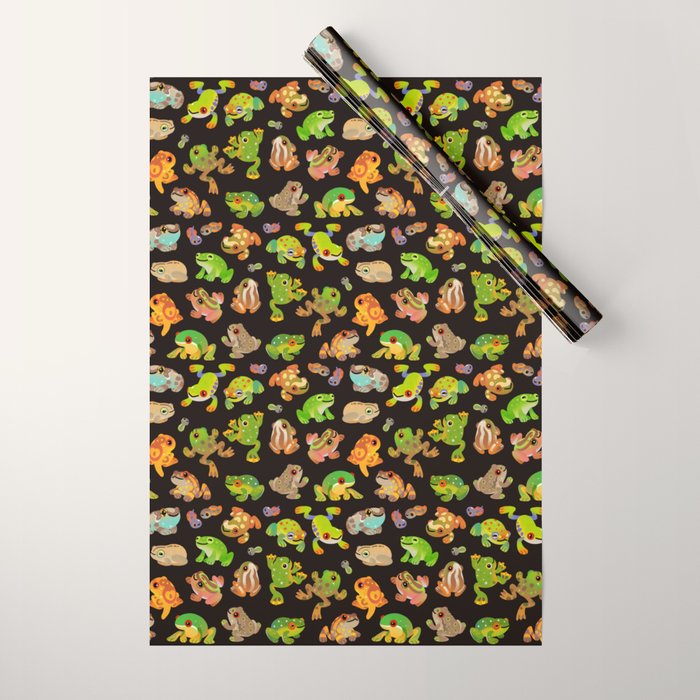 Tree frog - dark Wrapping Paper Gallery Image 1