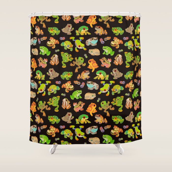 Tree frog - dark Shower Curtain Gallery Image 1