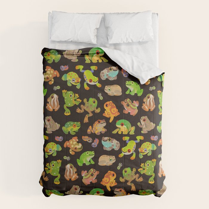 Tree frog - dark Comforter Gallery Image 6