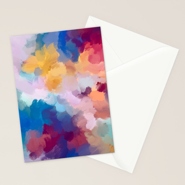 New Beginnings In Full Color | Abstract Texture Color Design Stationery Card Gallery Image 2