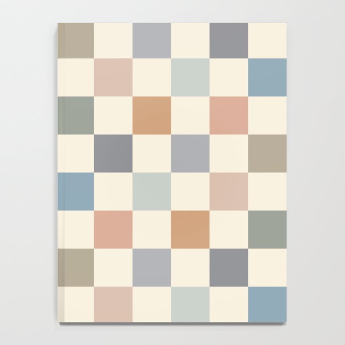 Blue & Beige Neutral Checker Notebook Gallery Image 4