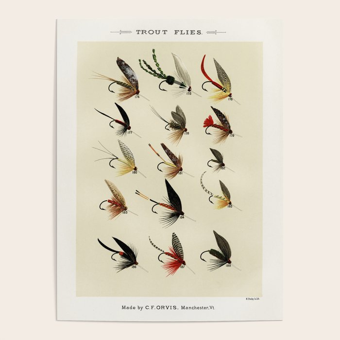 Trout Fly Fishing Poster Gallery Image 4