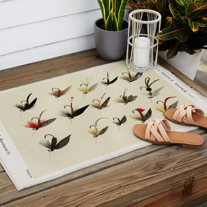 Trout Fly Fishing Outdoor Rug Gallery Image 2