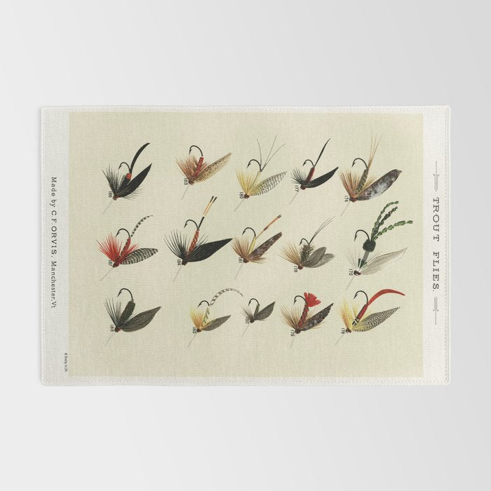 Trout Fly Fishing Rug Gallery Image 2