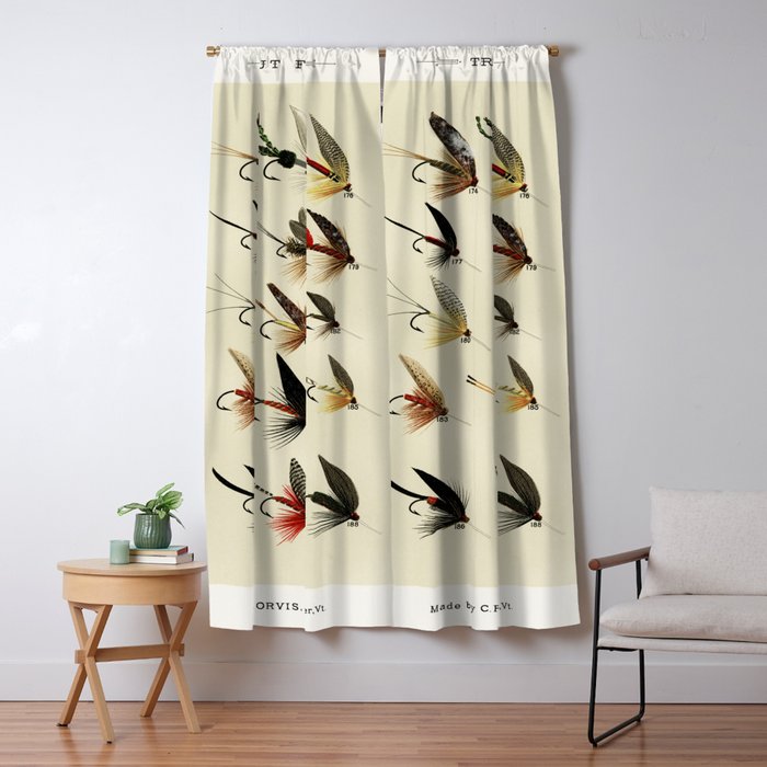 Trout Fly Fishing Window Curtain Gallery Image 1
