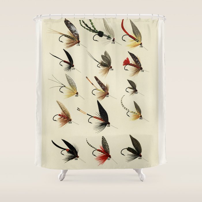 Trout Fly Fishing Shower Curtain Gallery Image 1