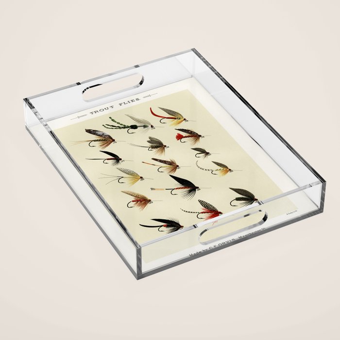 Trout Fly Fishing Acrylic Tray Gallery Image 1