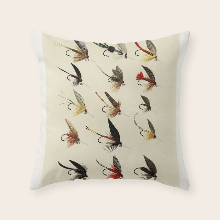 Trout Fly Fishing Throw Pillow Gallery Image 1