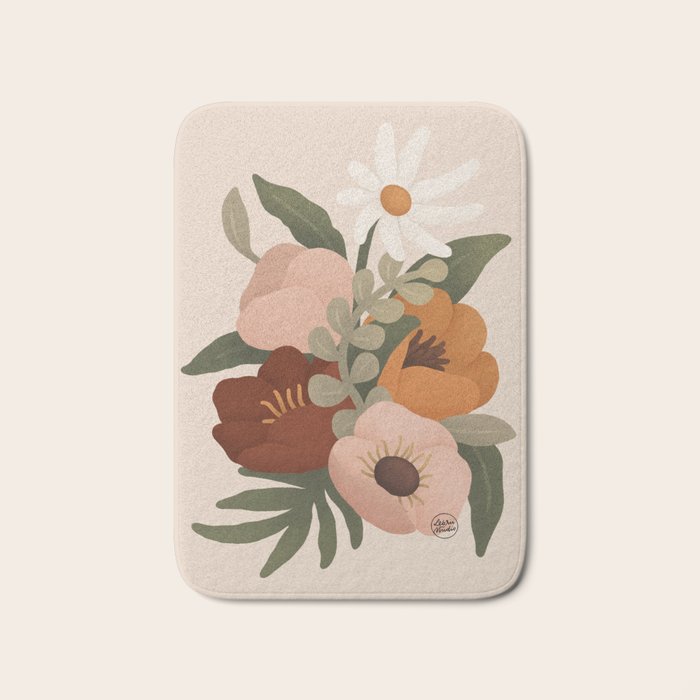 Gloria Floral Bath Mat Gallery Image 1