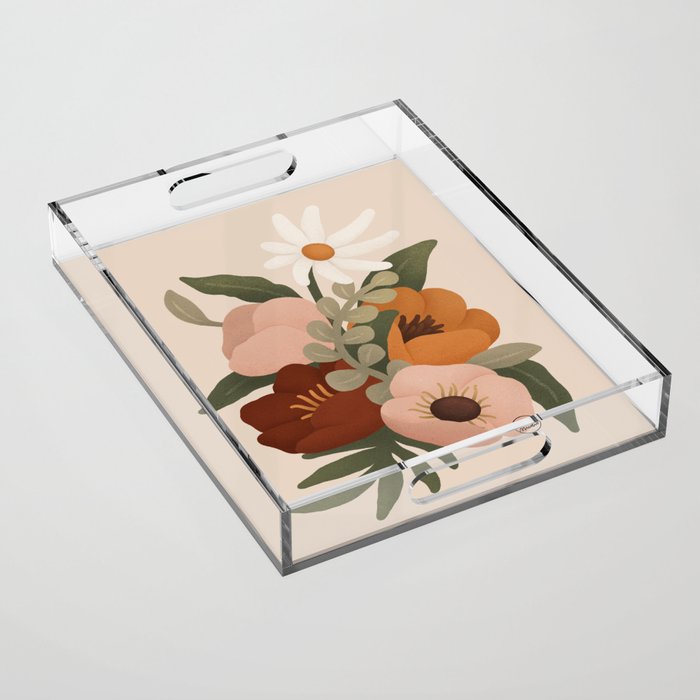 Gloria Floral Acrylic Tray Gallery Image 1