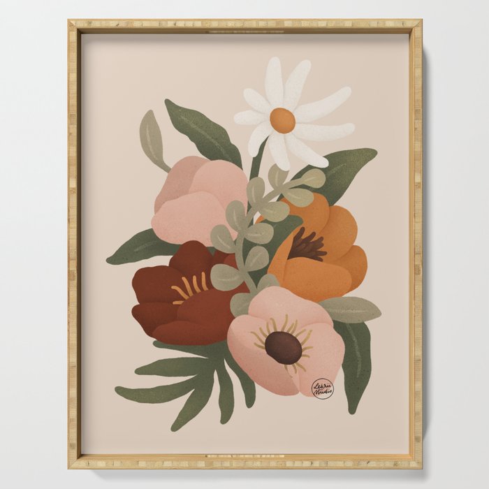 Gloria Floral Serving Tray Gallery Image 1
