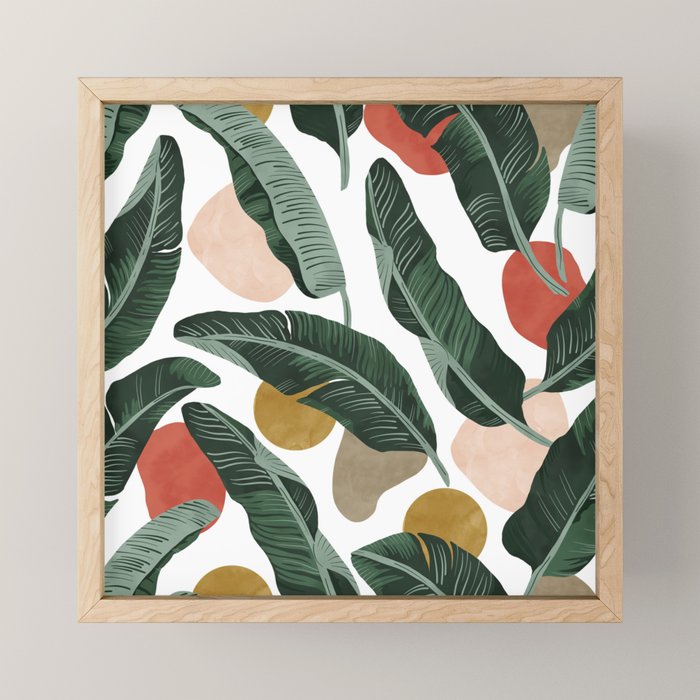 Modern banana leaf Mini Art Print Gallery Image 1