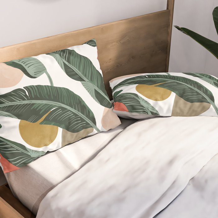 Modern banana leaf Pillow Sham Gallery Image 2