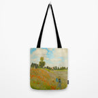 Claude Monet Impressionist Landscape Oil Painting Poppy Field Tote Bag Gallery Image 2