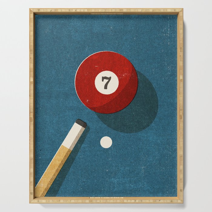 BILLIARDS / Ball 7 Serving Tray Gallery Image 1