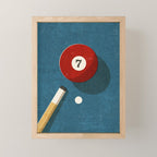 BILLIARDS / Ball 7 Mini Art Print Gallery Image 1