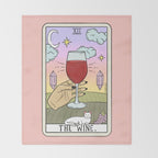 WINE READING (LIGHT) Throw Blanket Gallery Image 2