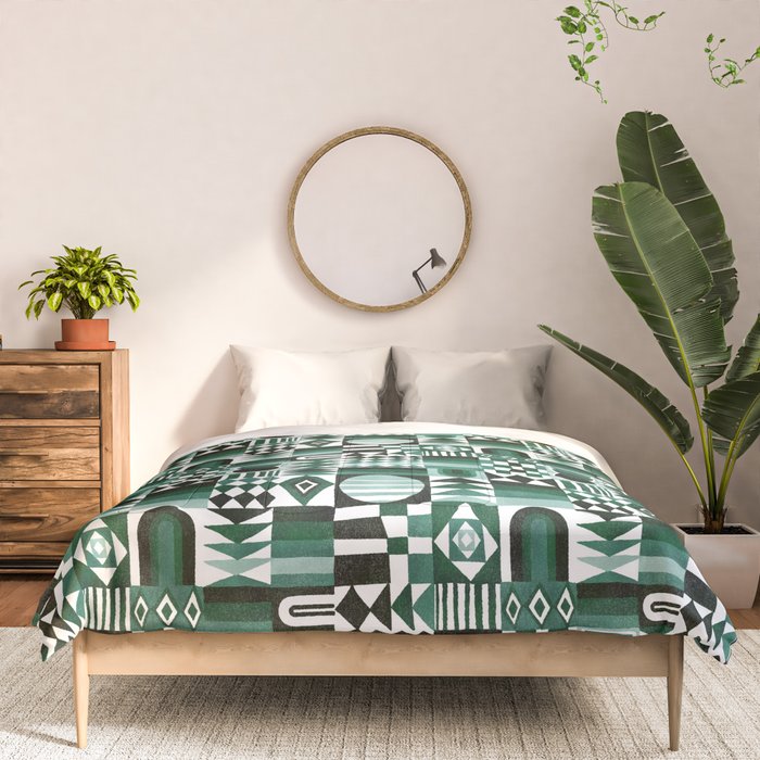 Geometric Tapestry - Green Comforter Gallery Image 3