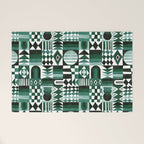 Geometric Tapestry - Green Welcome Mat Gallery Image 1