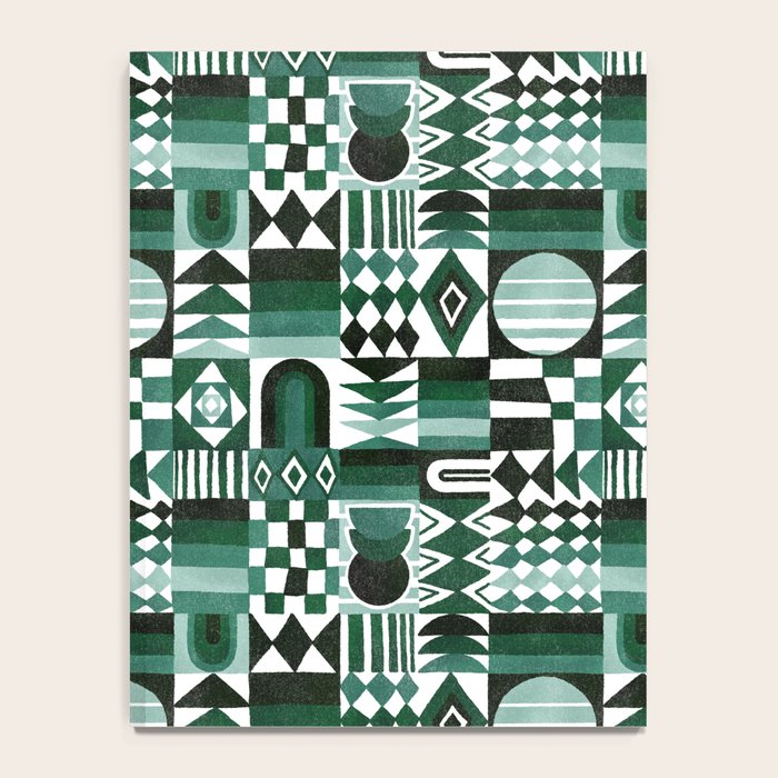 Geometric Tapestry - Green Notebook Gallery Image 4
