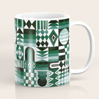 Geometric Tapestry - Green Coffee Mug Gallery Image 1