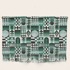 Geometric Tapestry - Green Wall Hanging Gallery Image 1