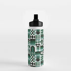 Geometric Tapestry - Green Water Bottle Gallery Image 2