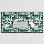 Geometric Tapestry - Green Desk Mat Gallery Image 1