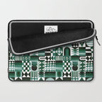 Geometric Tapestry - Green Laptop Sleeve Gallery Image 2