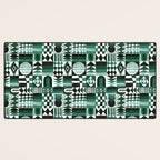 Geometric Tapestry - Green Desk Mat Gallery Image 3