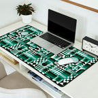 Geometric Tapestry - Green Desk Mat Gallery Image 2