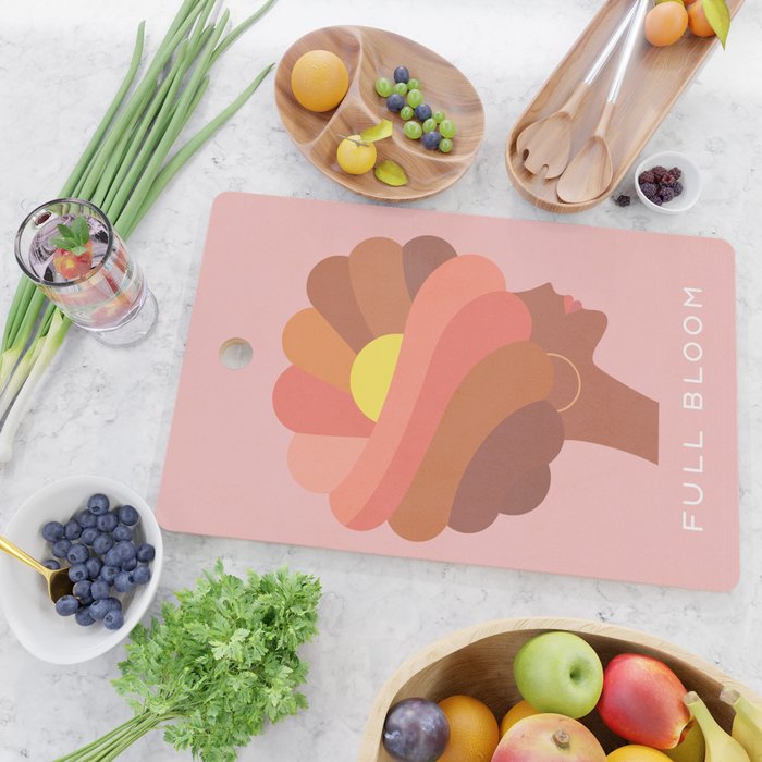 Full Bloom Girl Power Portrait Cutting Board Gallery Image 2