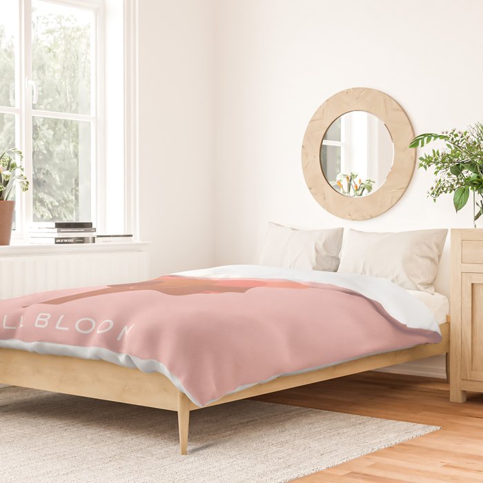 Full Bloom Girl Power Portrait Duvet Cover Gallery Image 2