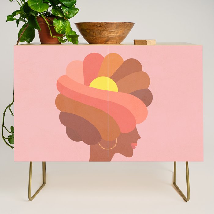 Full Bloom Girl Power Portrait Credenza Gallery Image 1