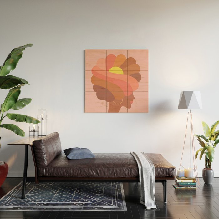 Full Bloom Girl Power Portrait Wood Wall Art Gallery Image 2