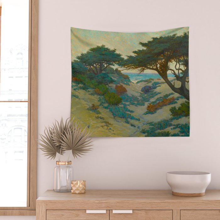Granville Redmond Carmel Coast Oil Painting Vintage American Art Wall Tapestry Gallery Image 2