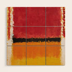 Untitled After Rothko Low Poly Geometric Triangles Wood Wall Art Gallery Image 1
