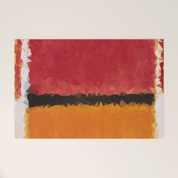 Untitled After Rothko Low Poly Geometric Triangles Welcome Mat Gallery Image 1