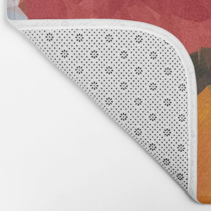 Untitled After Rothko Low Poly Geometric Triangles Bath Mat Gallery Image 2