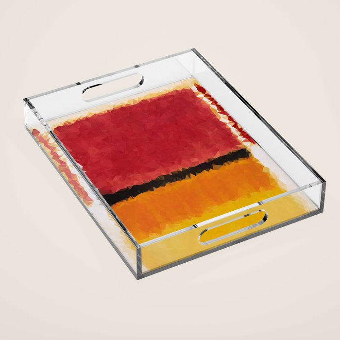 Untitled After Rothko Low Poly Geometric Triangles Acrylic Tray Gallery Image 1